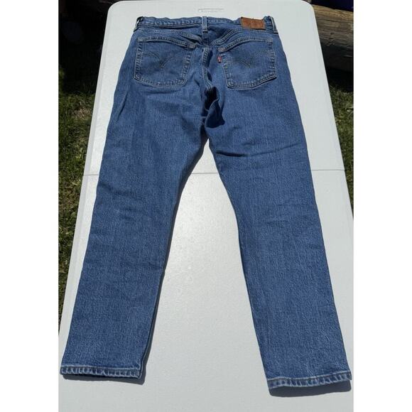 Levis 501 S Men's 29x28 Blue Jeans Button Fly Skinny Denim 5 Pocket - Picture 2 of 13